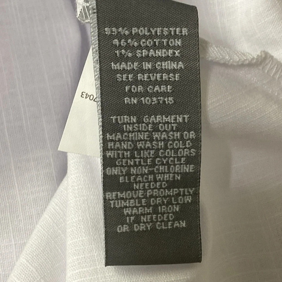 Sharagano NEW Optic White Preppy Coastal Tie Waist Button Front Midi Dress Sz. 6 - Picture 13 of 13